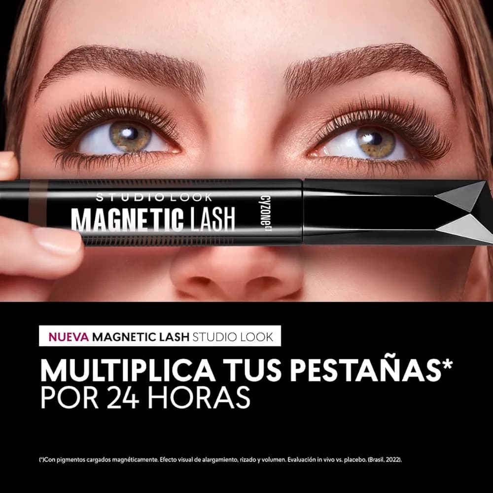 Studio Look Máscara de Pestañas Magnetic Lash  8 g, a Prueba de Agua, para Pestañas Largas y con Volumen, Mirada Magnética, con Vitamina B 5 y Aceite de Argán, Hidrata y Fortalece thumbnail 2